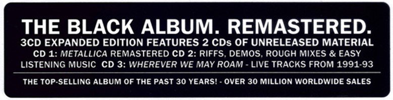 METALLICA - METALLICA (REMASTERED) (3 CD)