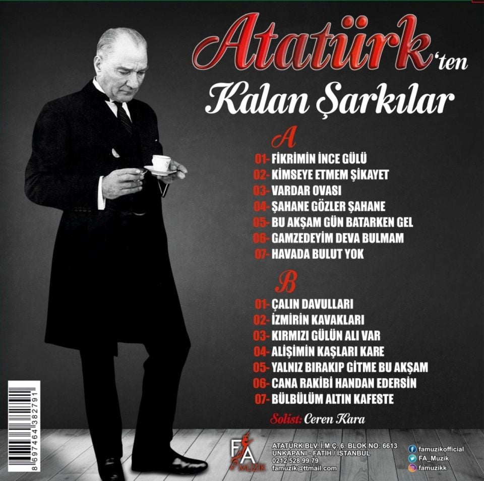 ATATÜRK'TEN KALAN ŞARKILAR - CEREN KARA (LP)