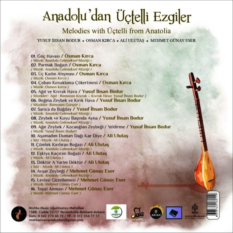 ANADOLU'DAN ÜÇ TELLİ EZGİLER - ÇEŞİTLİ SANATÇILAR