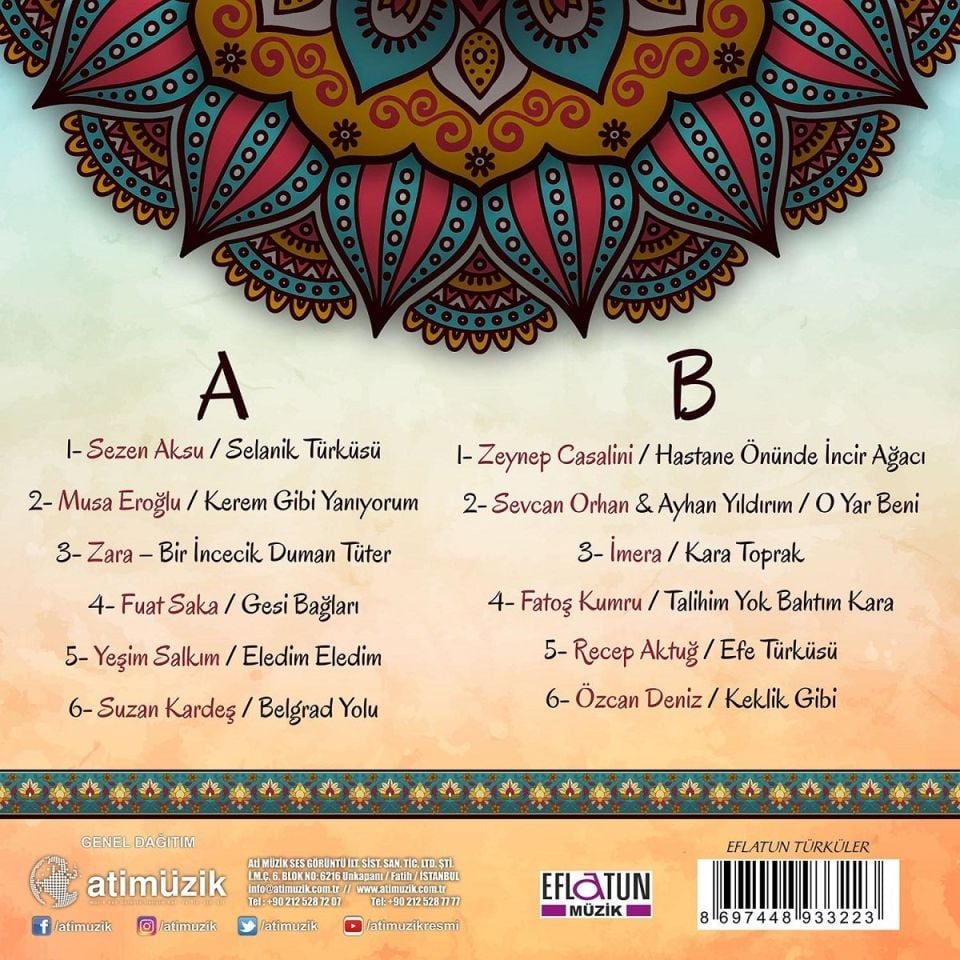 EMEK TÜRKÜLERİ - ÇEŞİTLİ SANATÇILAR (LP)