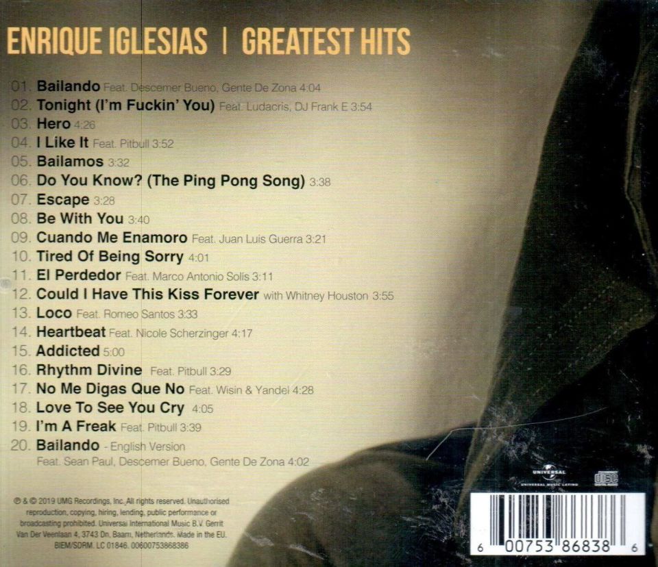 ENRIQUE IGLESIAS - GREATEST HITS (CD)