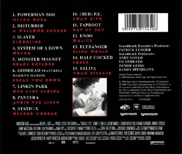 DRACULA 2000 - SOUNDTRACK (CD) (2000)