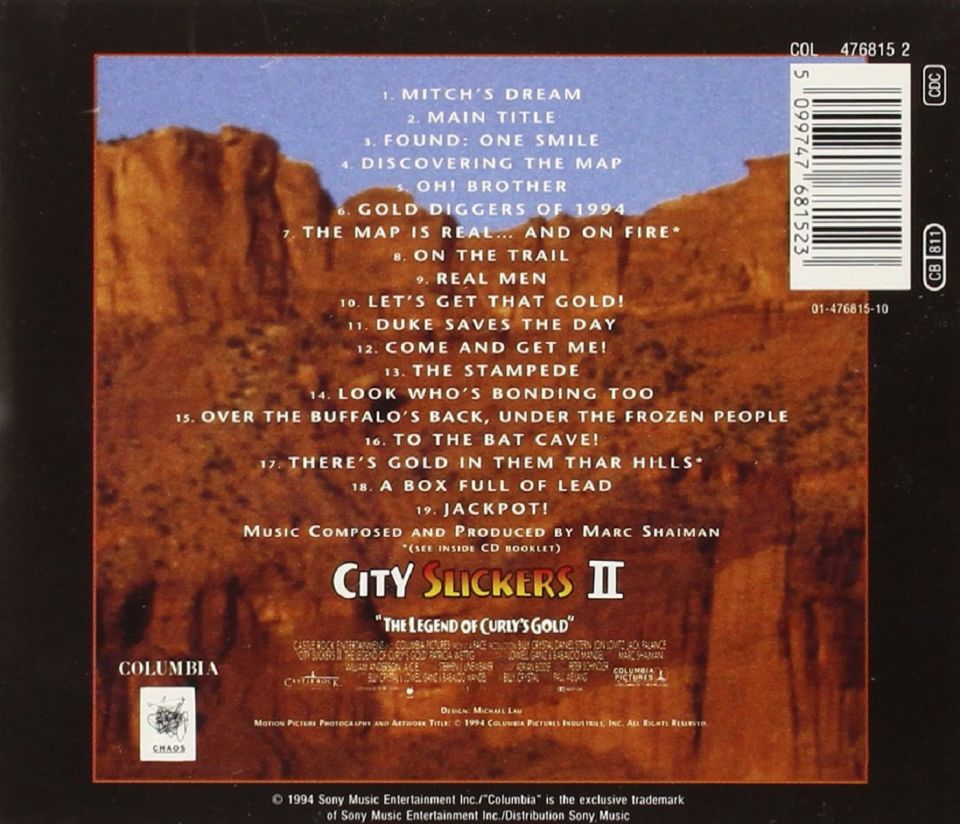 CITY SLICKERS II - SOUNDTRACK (CD) (1994)