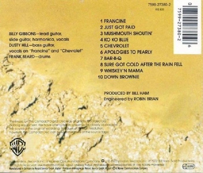 ZZ TOP - RIO GRANDE MUD (CD) (1994)