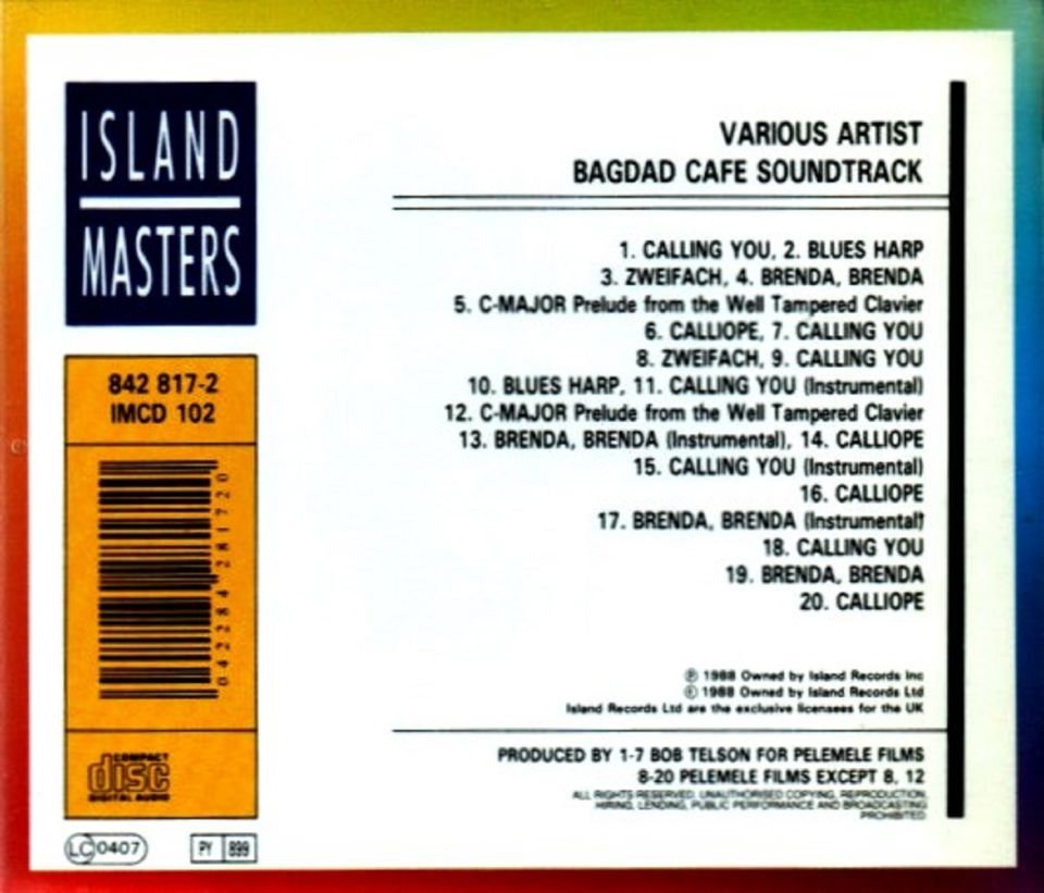 BAGDAD CAFE - SOUNDTRACK (CD) (1988)