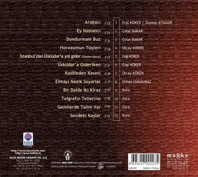 TÜRKÜLERLE TÜRKİYE (TÜRKİYE WITH FOLK SONGS) - 34 İSTANBUL (CD)
