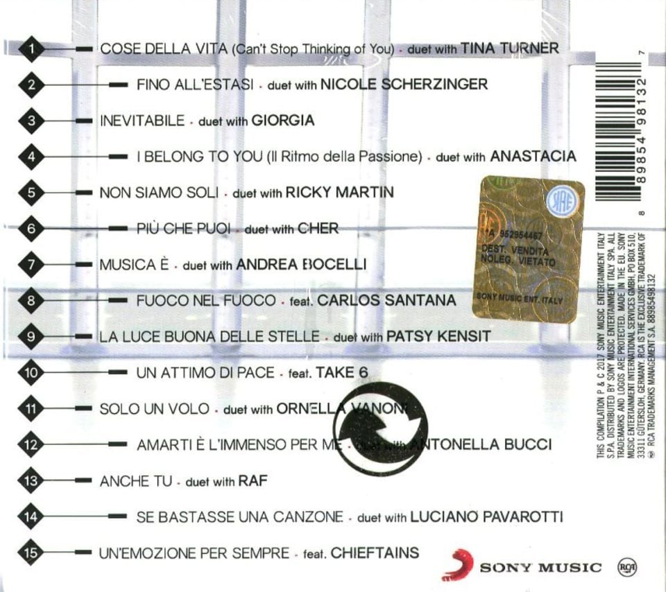 EROS RAMAZZOTTI - EROS DUETS