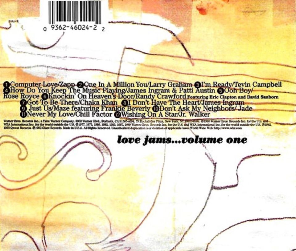 LOVE JAMS... VOLUME ONE - WARNER BROS. RECORDSVARIOUS (CD) (1996)