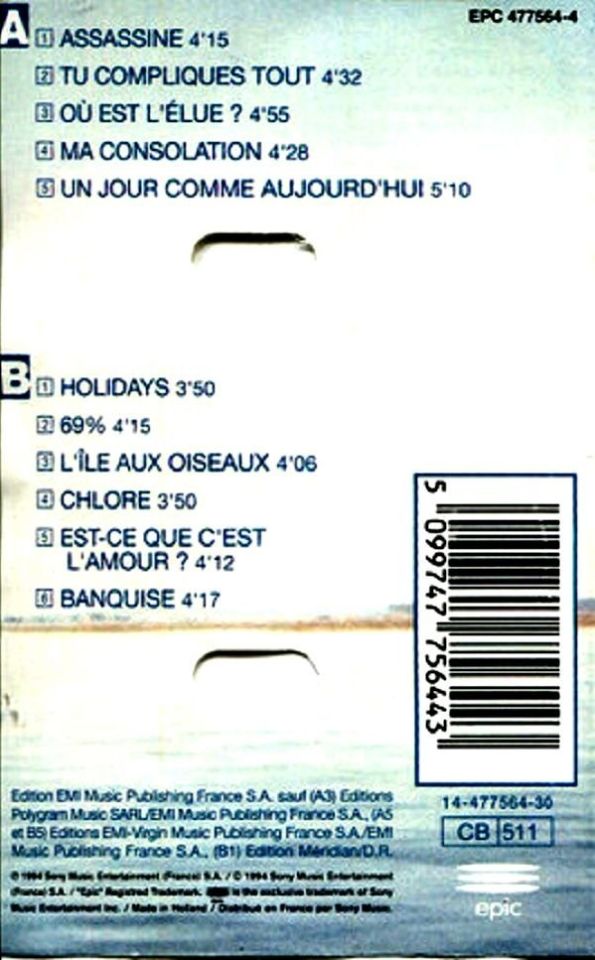 PASCAL OBISPO - UN JOUR COMME AUJOURD'HUI (MC) (1994)