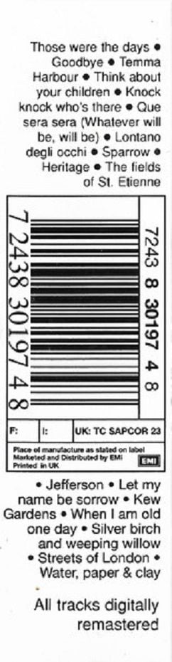 MARY HOPKIN - THOSE WERE THE DAYS (MC) (1995)
