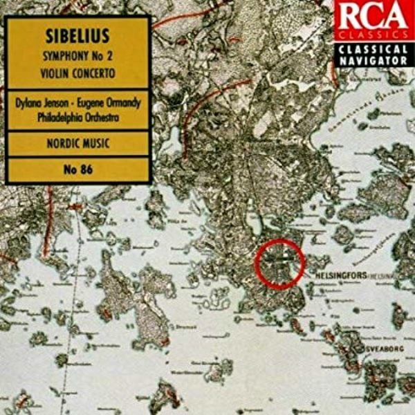SIBELIUS - SYMPHONY NO.2 VIOLIN CONCERTO DYLANA JENSON, EUGENE ORMANDY PHILADELPHIA ORCHESTRA (CD) (1994)