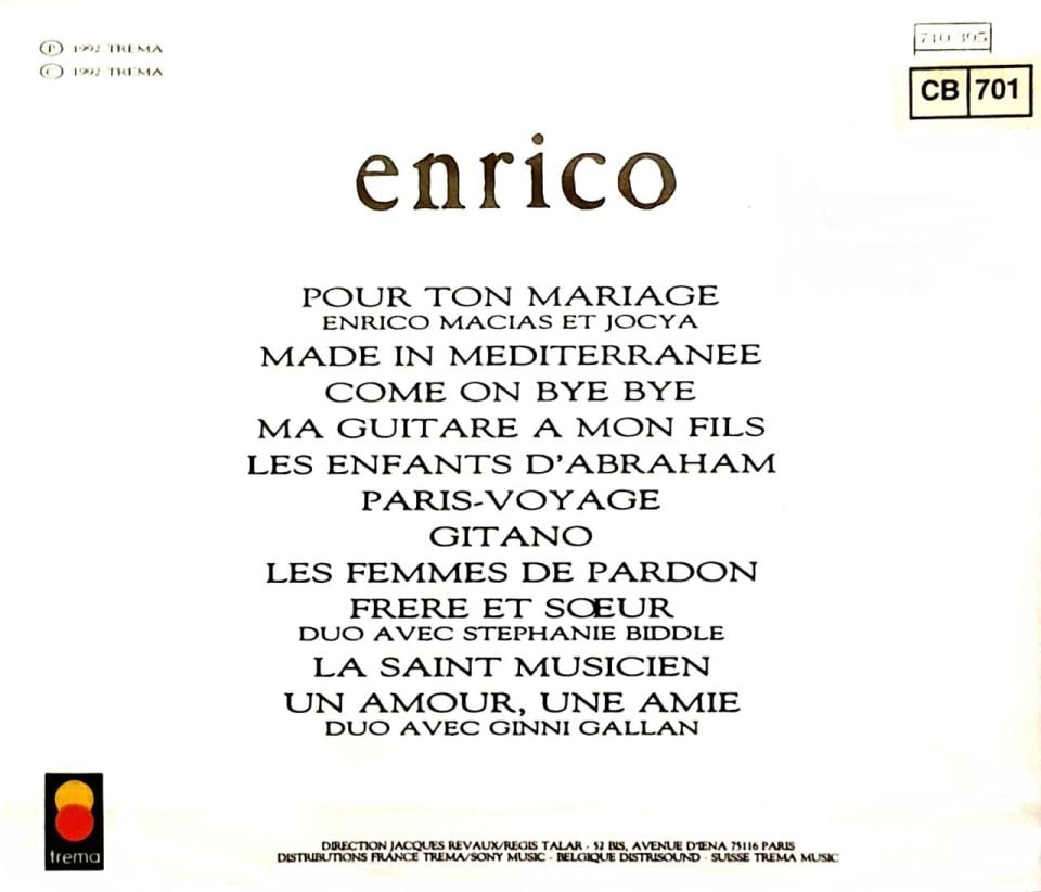 ENRICO MACIAS - ENRICO (ENRICO et JOCYA)