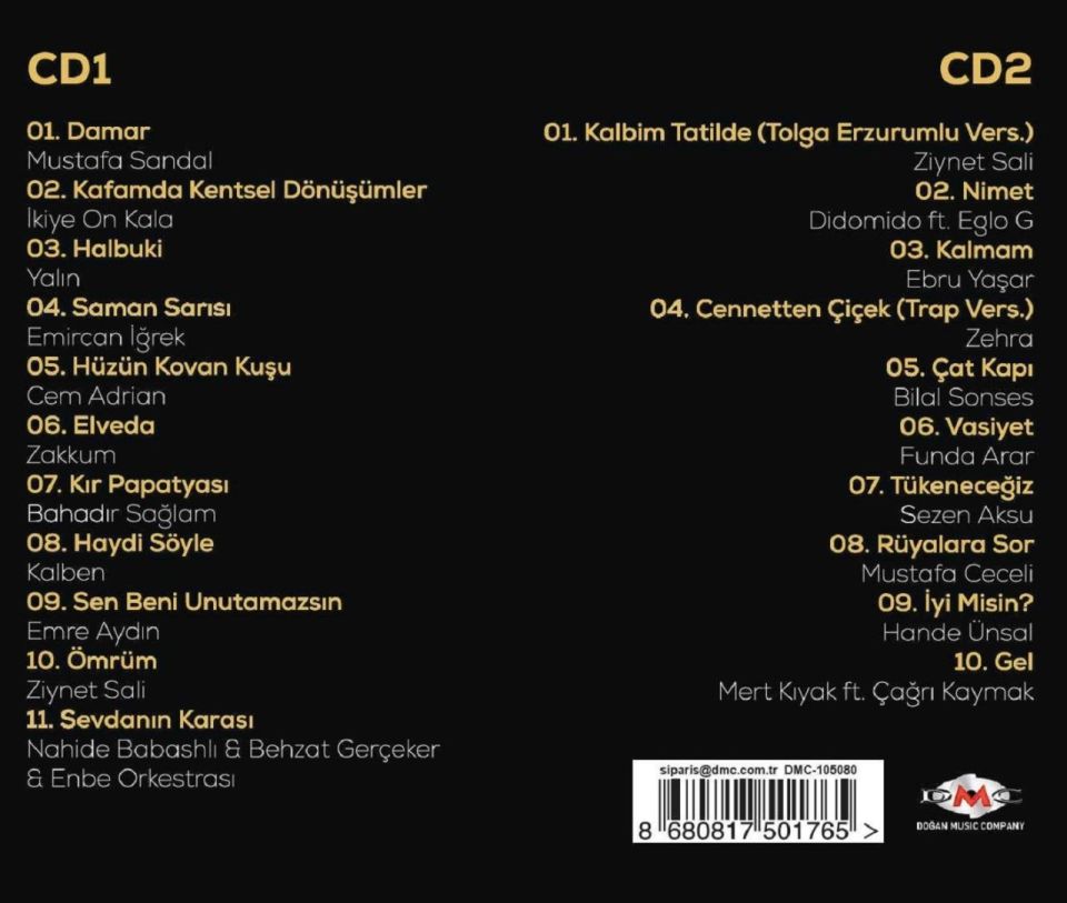 SLOWTÜRK AŞKIN ŞARKILARI 2020 - ÇEŞİTLİ SANATÇILAR (2 CD)