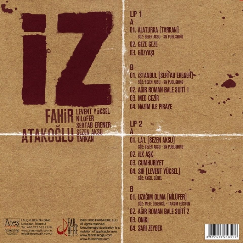 FAHİR ATAKOĞLU - İZ (2 LP)