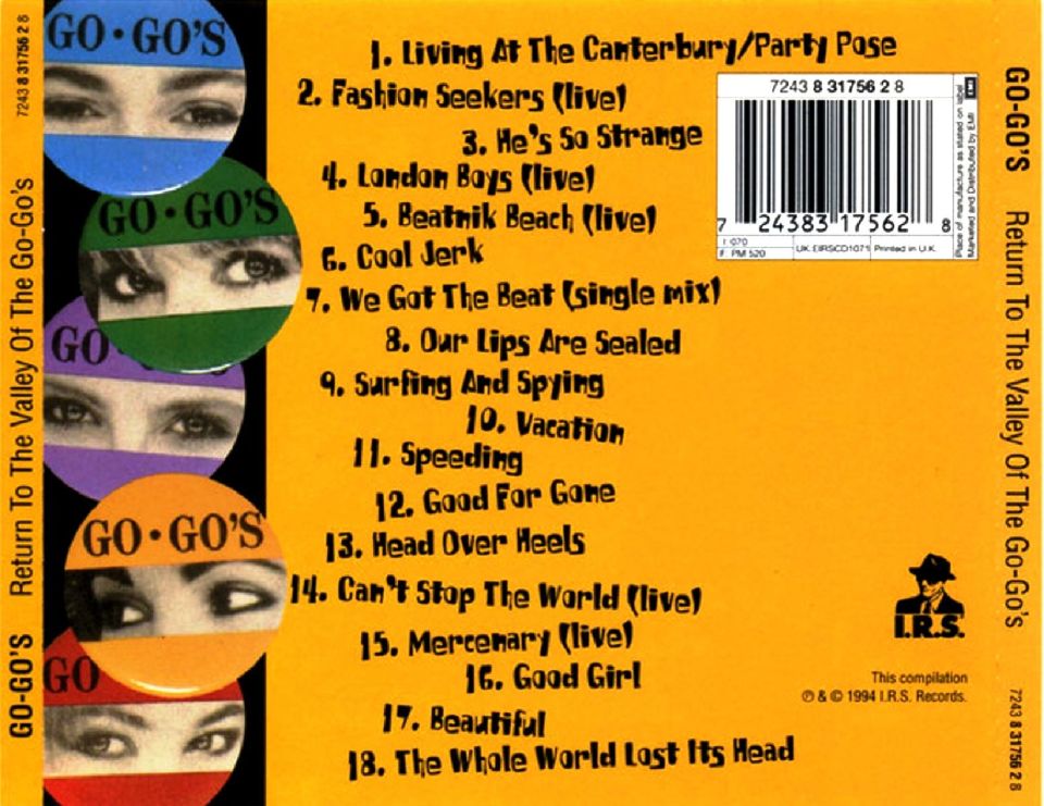 GO-GO'S - RETURN TO THE VALLEY OF THE GO-GO'S (CD) (1994)