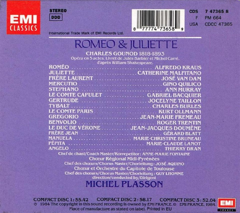 GUONOD CHARLES - ROMEO 6 JULIETTE (CD) (1984)