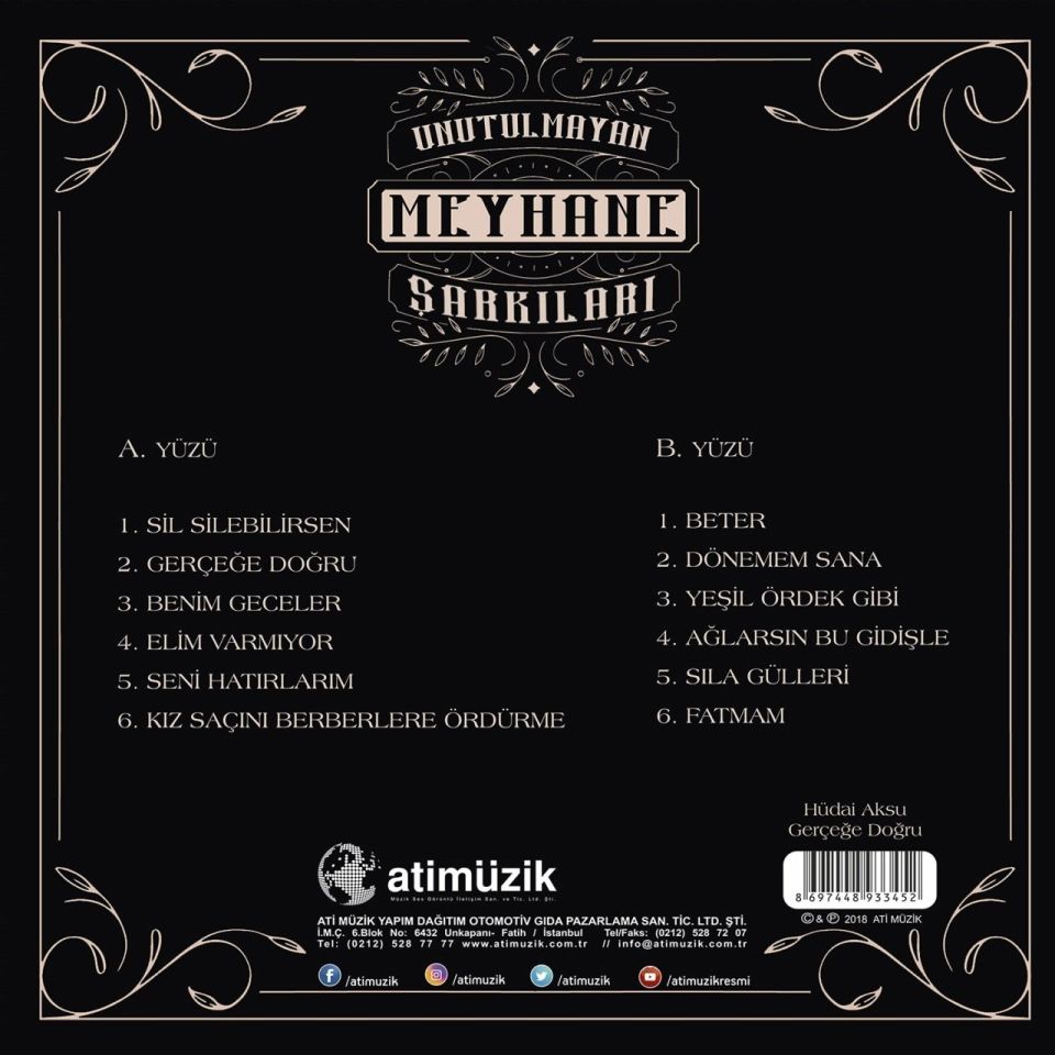 HÜDAİ AKSU - UNUTULMAYAN MEYHANE ŞARKILARI (LP)