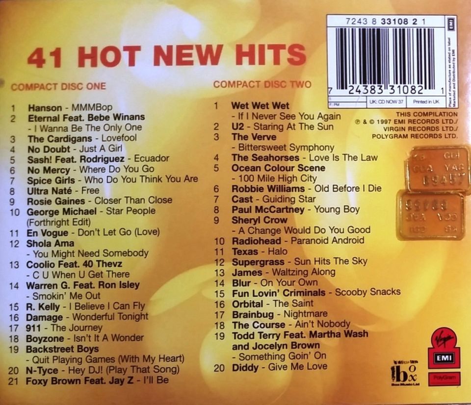 VARIOUS - NOW 37 THAT'S WHAT I CALL MUSIC (2 CD)