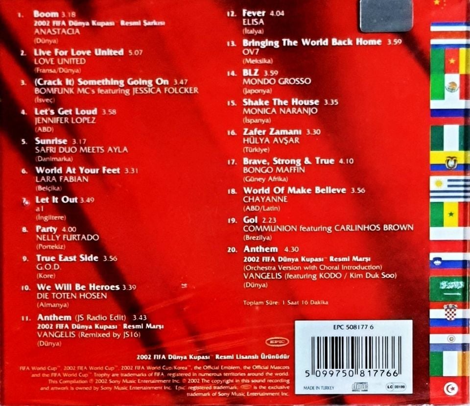 THE OFFICAL ALBUM OF THE 2002 FIFA WORLD CUP - VARIOUS (CD)