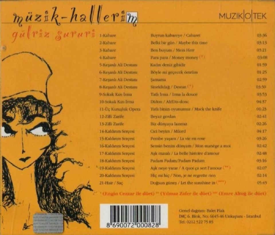GÜLRİZ SURURİ - MÜZİK HALLERİM (CD) (2003)
