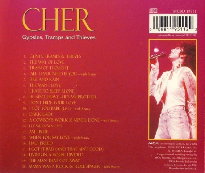 CHER - GYPSIES TRAMPS AND THIEVES (CD) (1994)