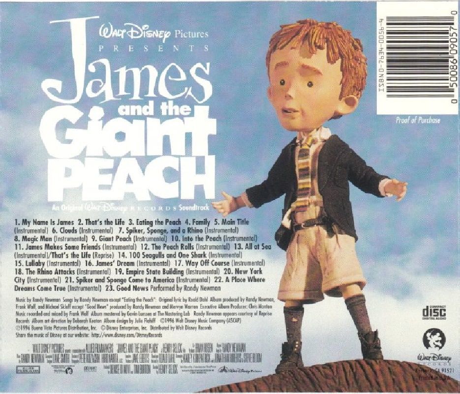 JAMES AND THE GIANT PEACH - SOUNDTRACK (CD)