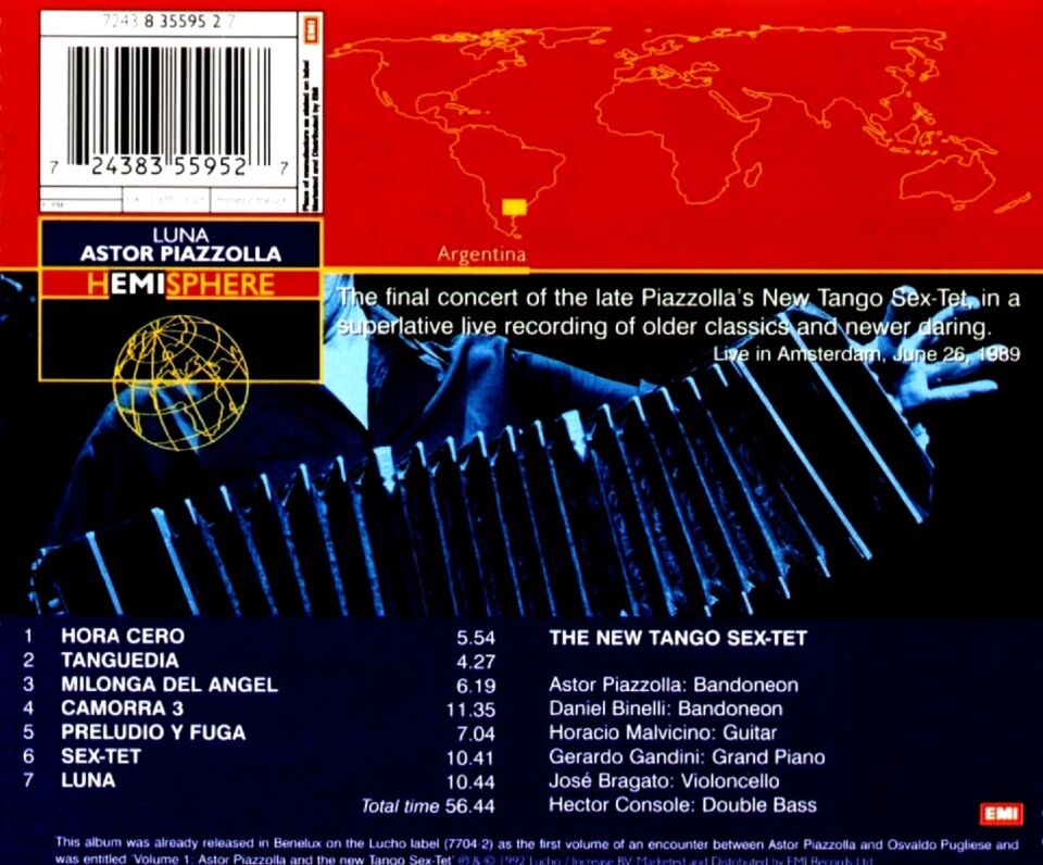 ASTOR PIAZZOLLA - LUNA (CD) (1992)
