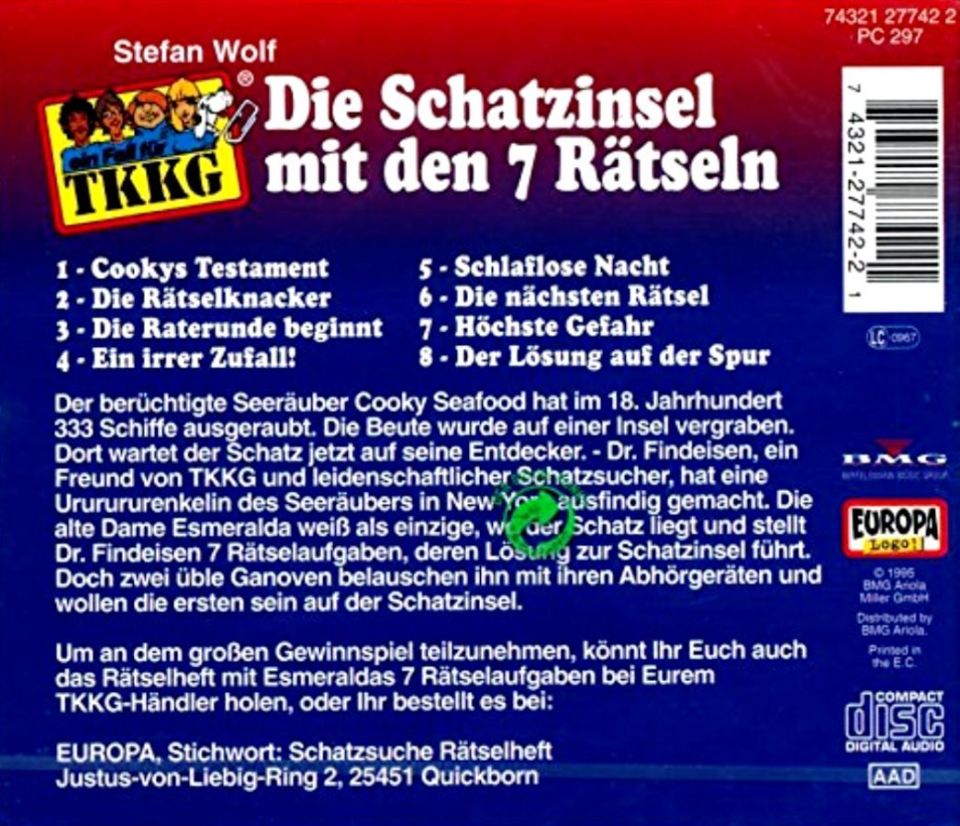 DIE SCHATZINSEL MIT DEN 7 RATSELN (CD)
