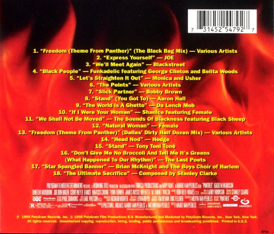 PANTHER - SOUNDTRACK  (CD) (COMPACT DISC) (1995)
