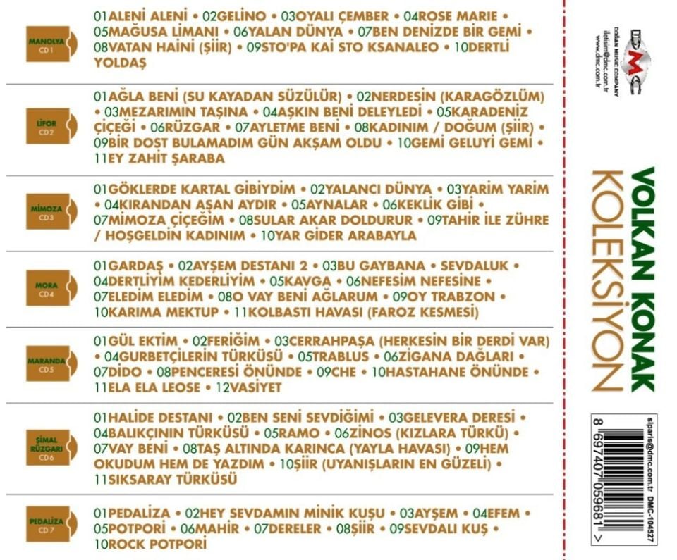 VOLKAN KONAK - KOLEKSİYON (7 CD)