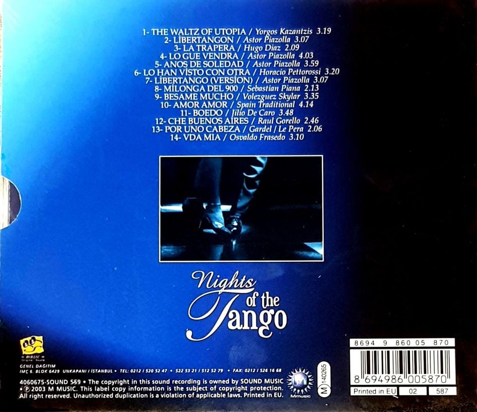 NIGHTS OF THE TANGO - VARIOUS (CD)(2003)