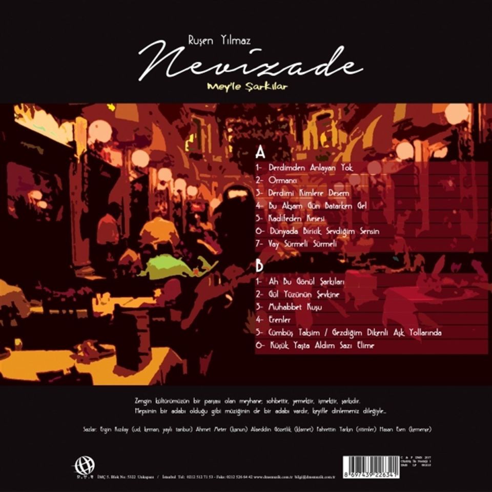 RUŞEN YILMAZ - NEVİZADE-2 (MEY'LE ŞARKILAR) (LP)