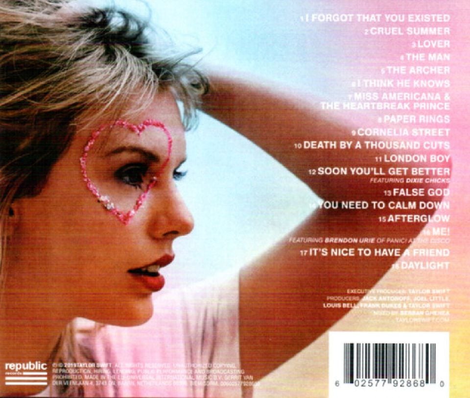 TAYLOR SWIFT - LOVER (CD)