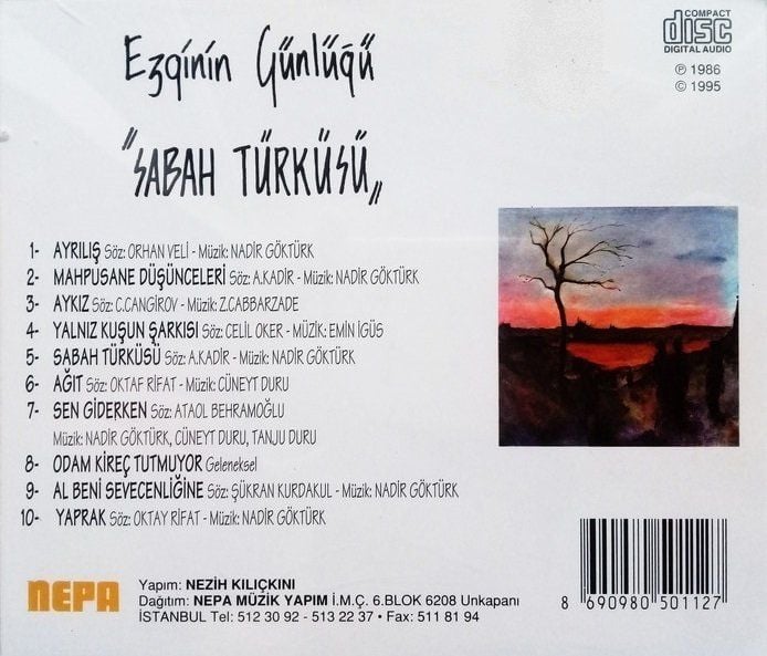 EZGİNİN GÜNLÜĞÜ - SABAH TÜRKÜSÜ (CD) (1995)