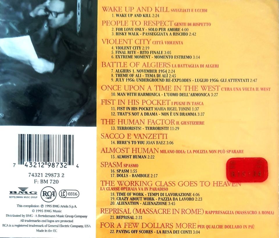 ACTION THRILLERS (ENNIO MORRICONE COLLECTION) - SOUNDTRACK  (CD)(1995)