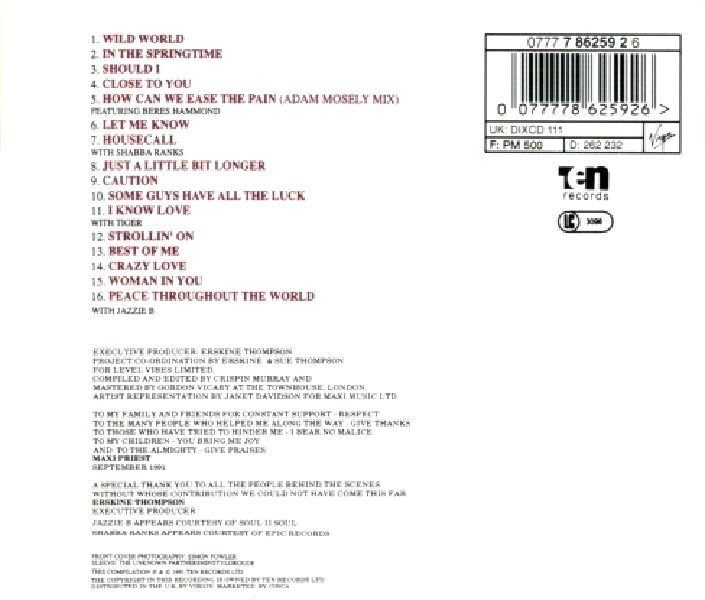 MAXI PRIEST - BEST OF ME (CD) (1991)