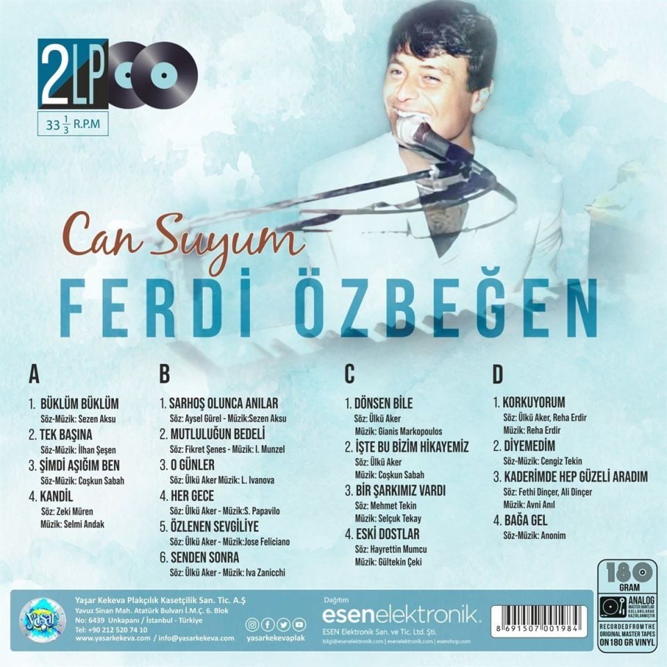FERDİ ÖZBEĞEN - CAN SUYUM (2 LP)