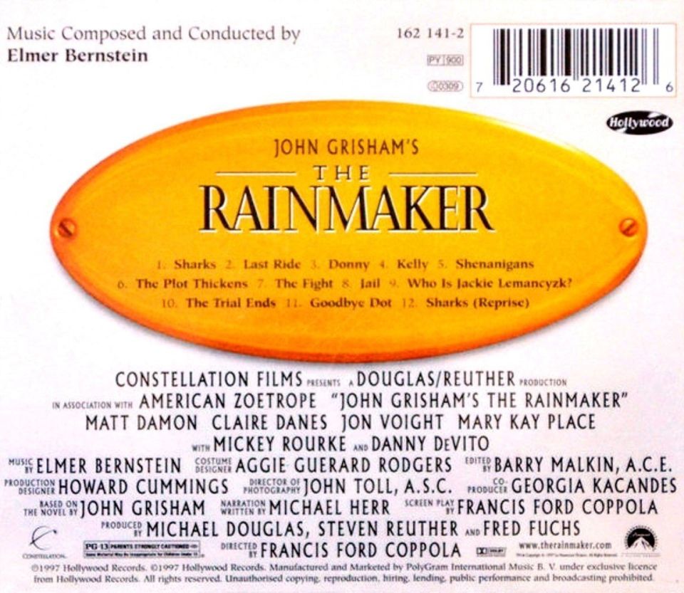 THE RAINMAKER - SOUNDTRACK (CD)