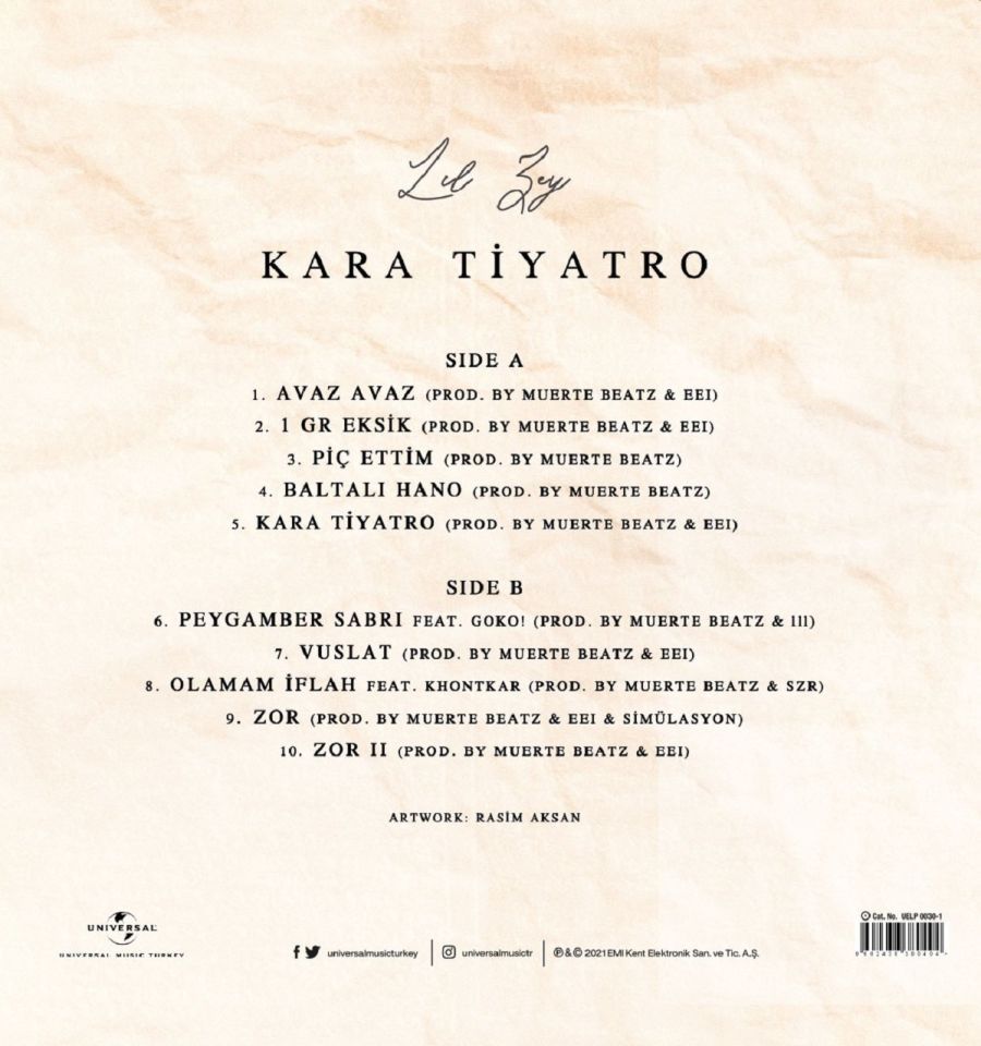 LİL ZEY - KARA TİYATRO (LP)