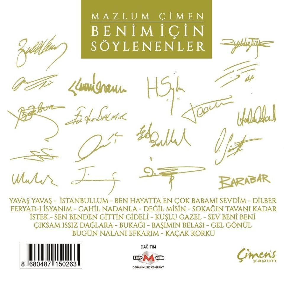 MAZLUM ÇİMEN - BENİM İÇİN SÖYLENENLER (2 CD)