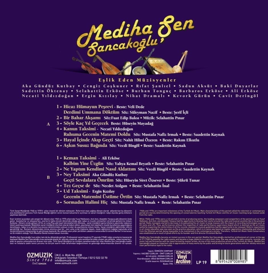 MEDİHA ŞEN SANCAKOĞLU - ŞAHESERLER(LP)