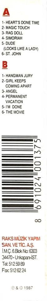 AEROSMITH - PERMANENT VACATION (MC) (1987)