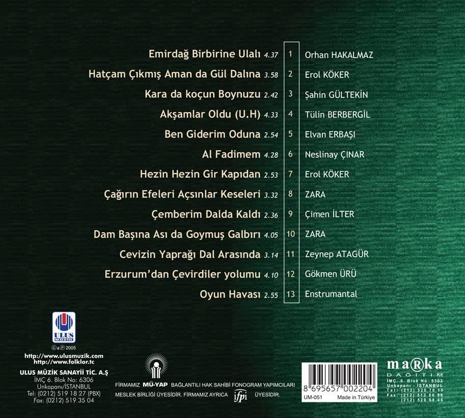 TÜRKÜLERLE TÜRKİYE (TÜRKİYE WITH FOLK SONGS) - 03 AFYON