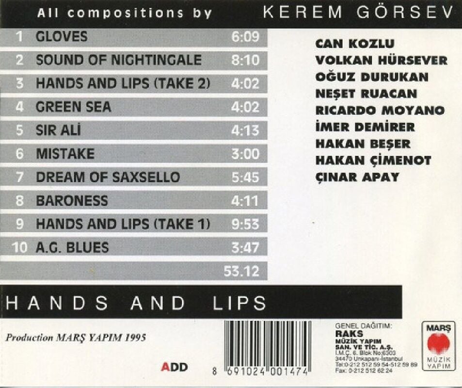 KEREM GÖRSEV - HANDS AND LIPS (CD)