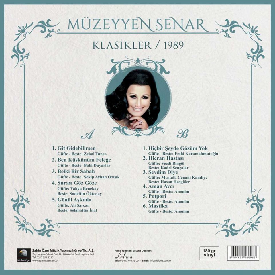 MÜZEYYEN SENAR - KLASİKLER / 1989 (LP)