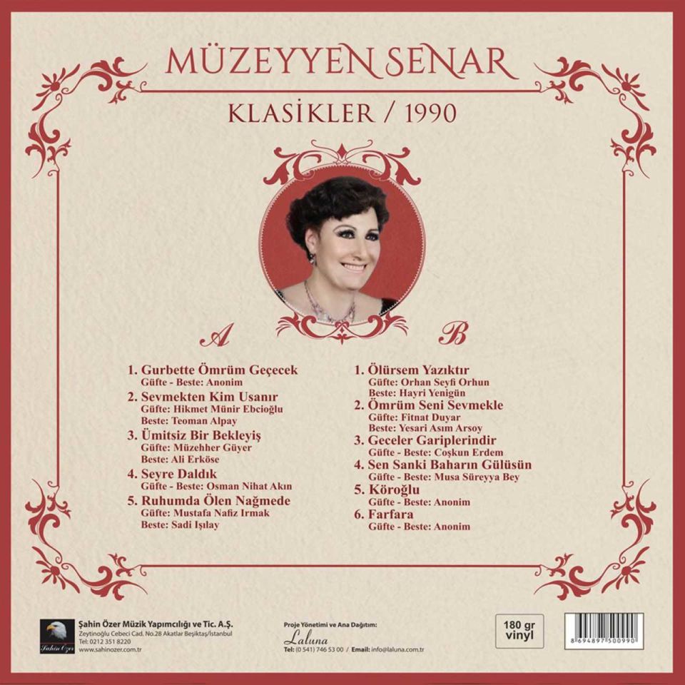 MÜZEYYEN SENAR - KLASİKLER / 1990 (LP)