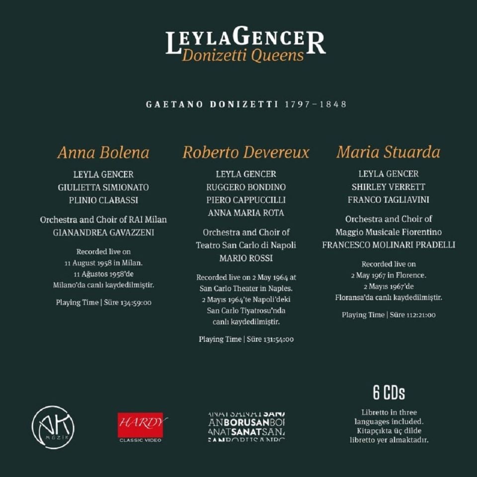 LEYLA GENCER - DONIZETTI QUEENS (6 CD) (2018)