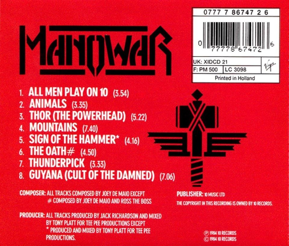 MANOWAR - SIGN OF THE HAMMER (CD)(1984)