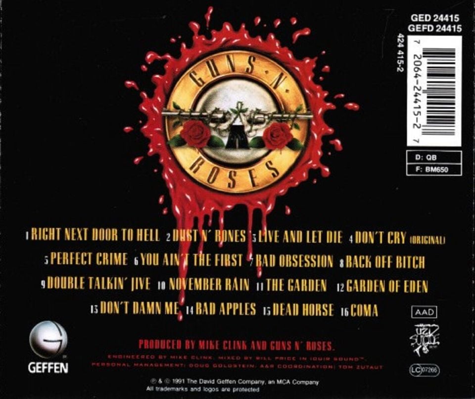 GUNS N' ROSES - USE YOUR ILLUSION I (CD) (1991)