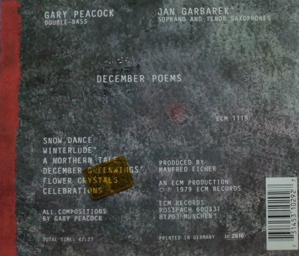 GARY PEACOCK - DECEMBER POEMS (1979)